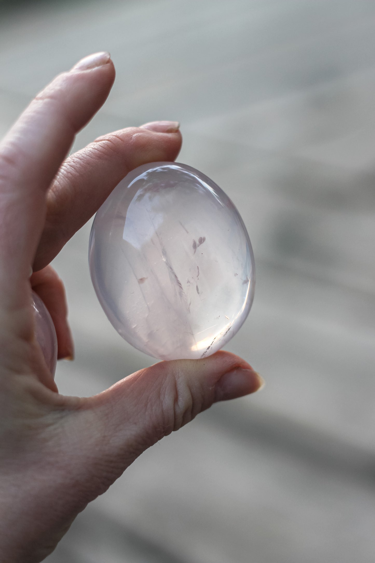 Rose Quartz Palm Stone