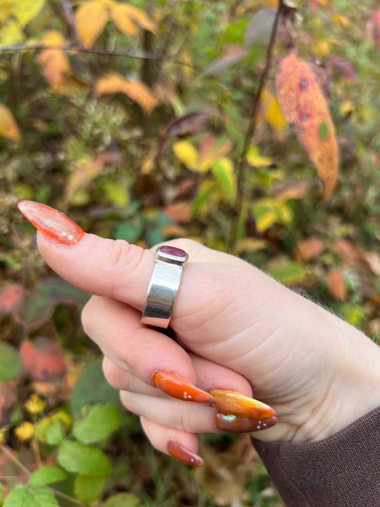 Pink Tourmaline Sterling silver ring