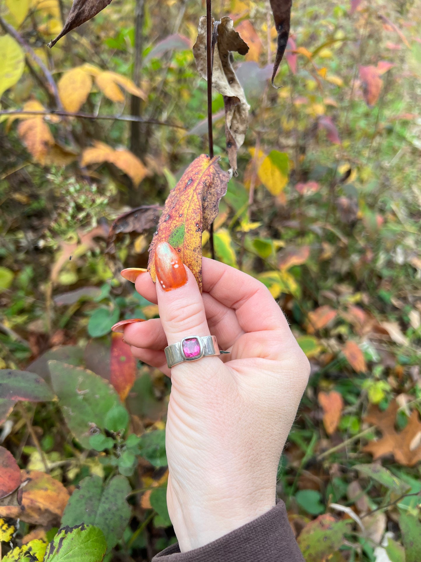 Pink Tourmaline Sterling silver ring
