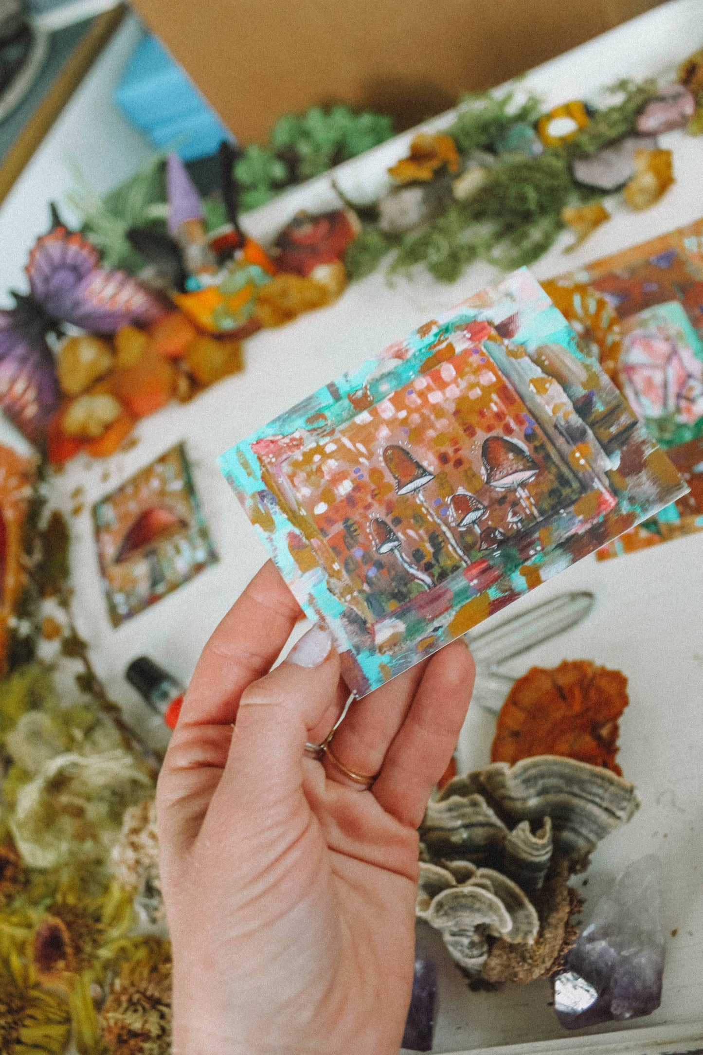 Mushroom Family sticker // loulou flower design