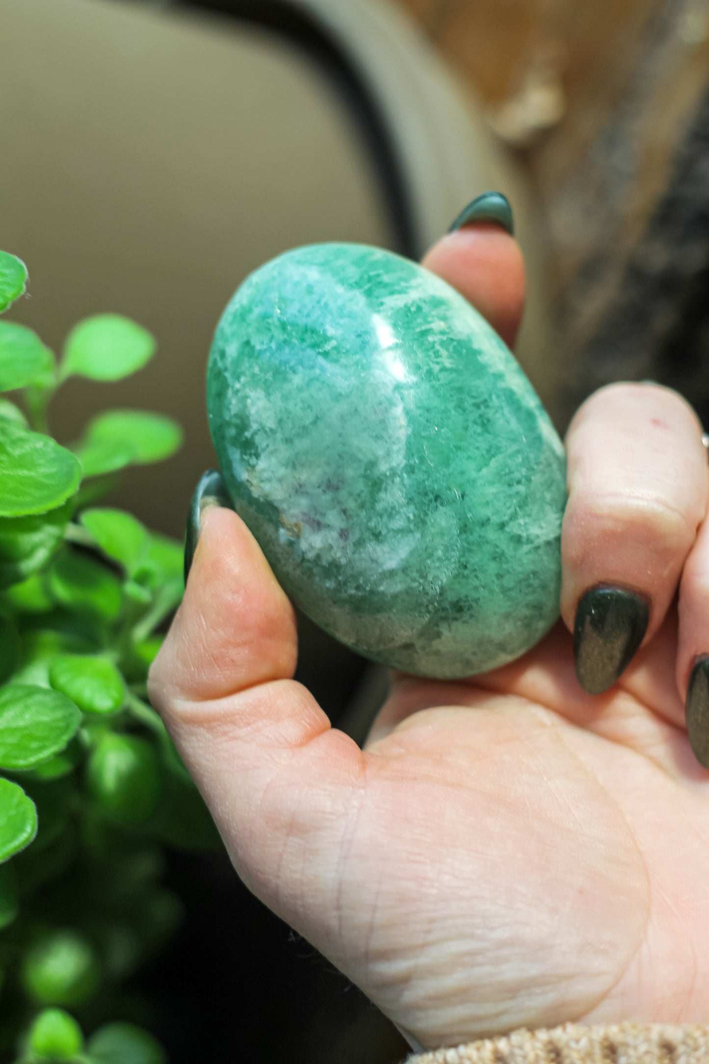 Fluorite Palm Stone