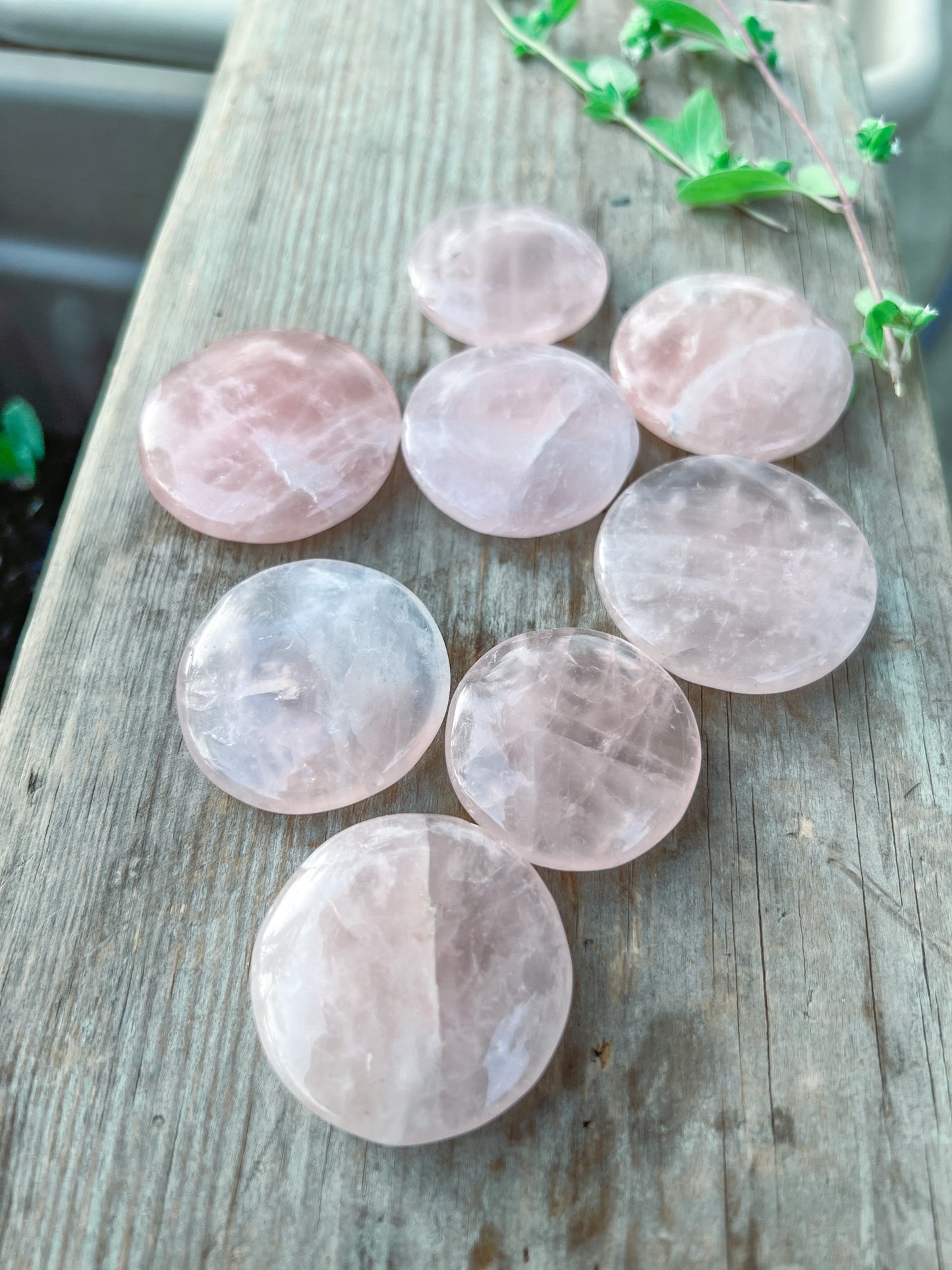 Rose Quartz Coin Stone