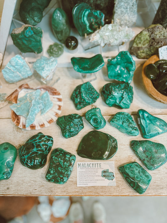 Malachite: The Stone of Transformation, Sacred Beauty & Heart Alchemy.