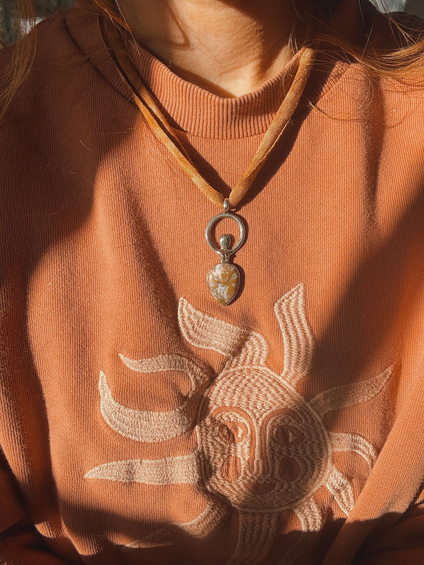 Ocean Jasper Goddess Pendant