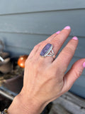 Purple Lepidolite ring size 8