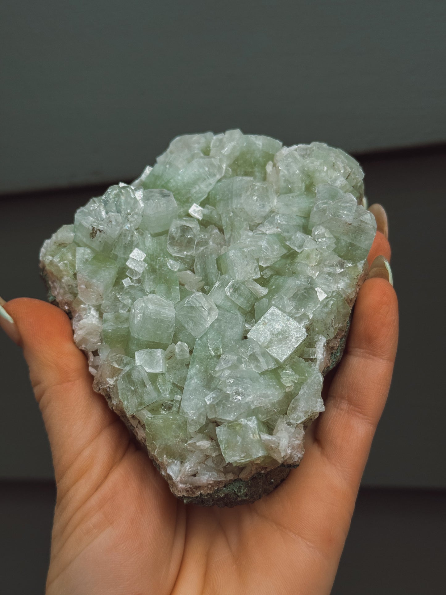 Green Apophyllite cluster