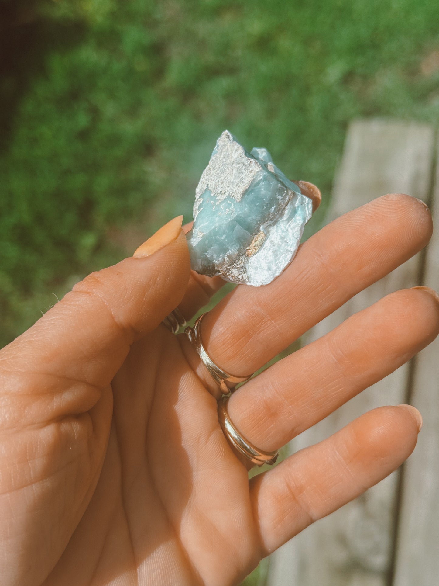 Blue Aragonite from China