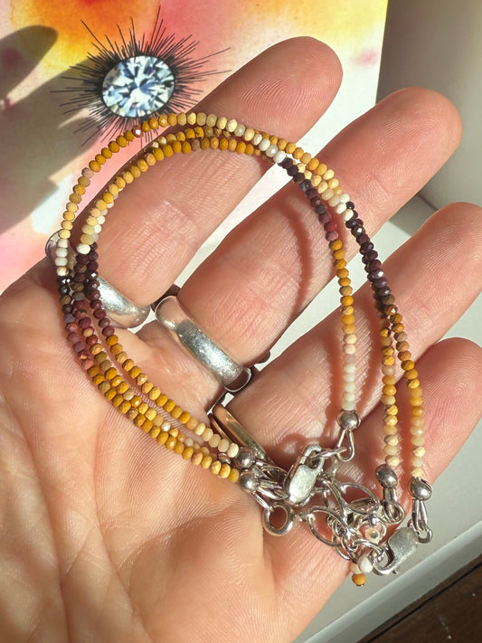 Mookaite Jasper Faceted Bracelet – Faceted Beads