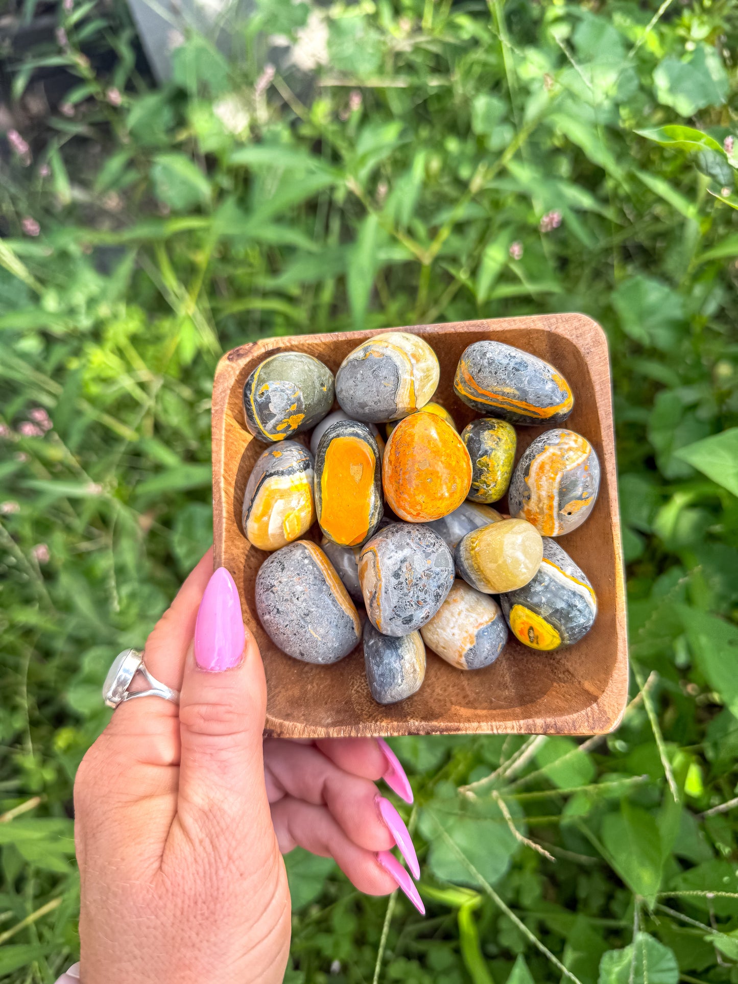 Small Tumbled Bumblebee Jasper stones