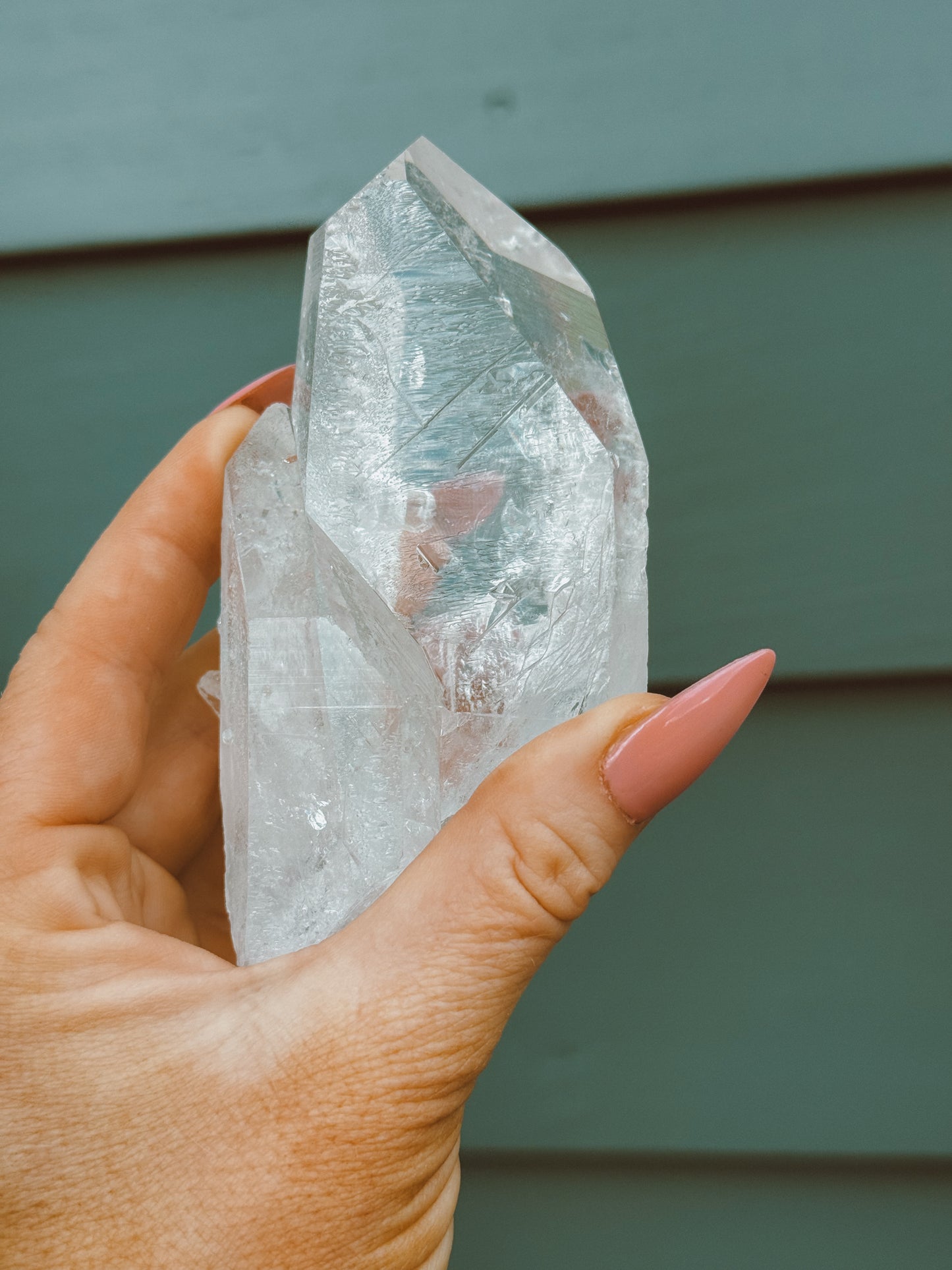 Clear Quartz point from Brazil