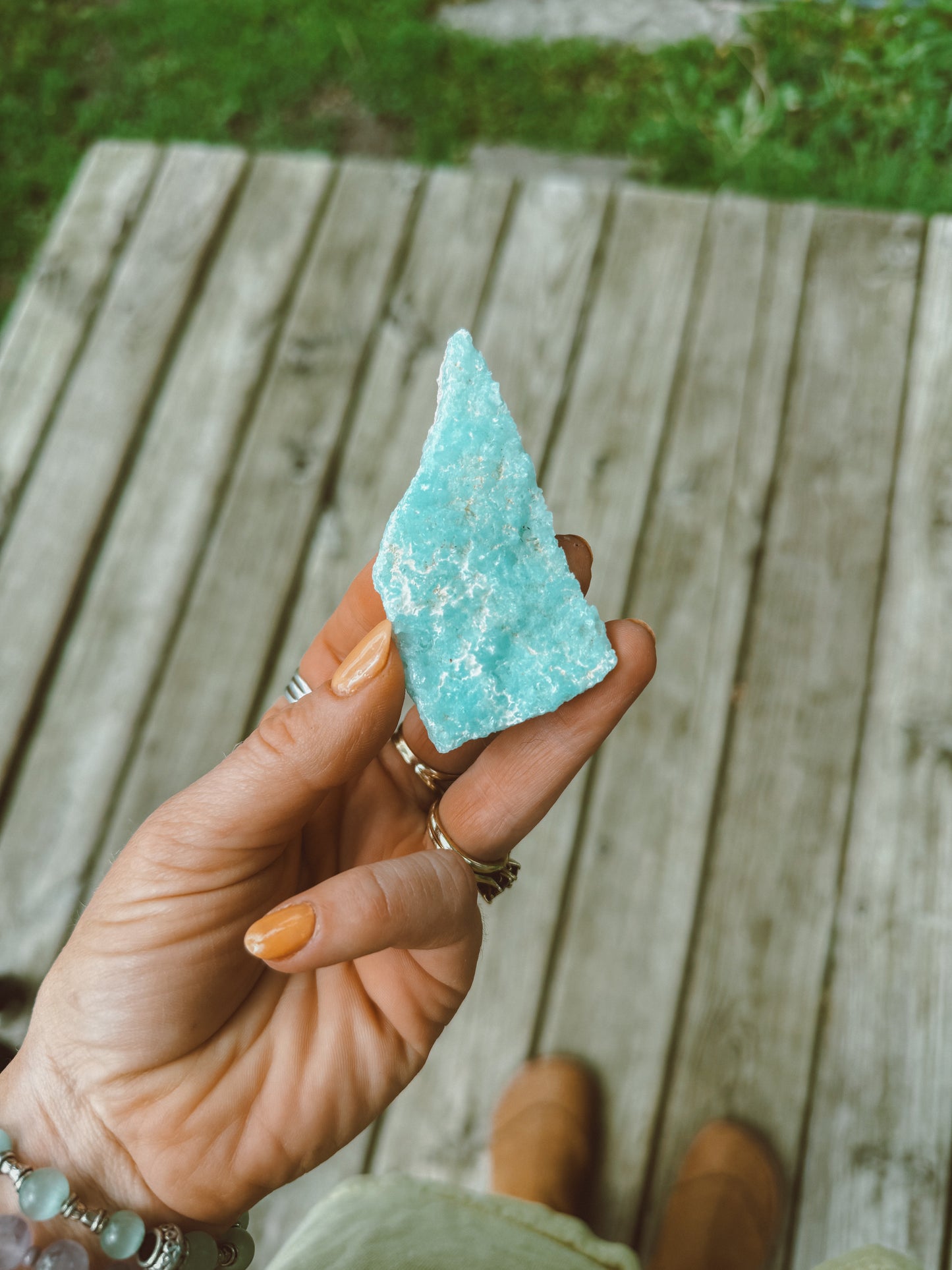 Blue Aragonite From China