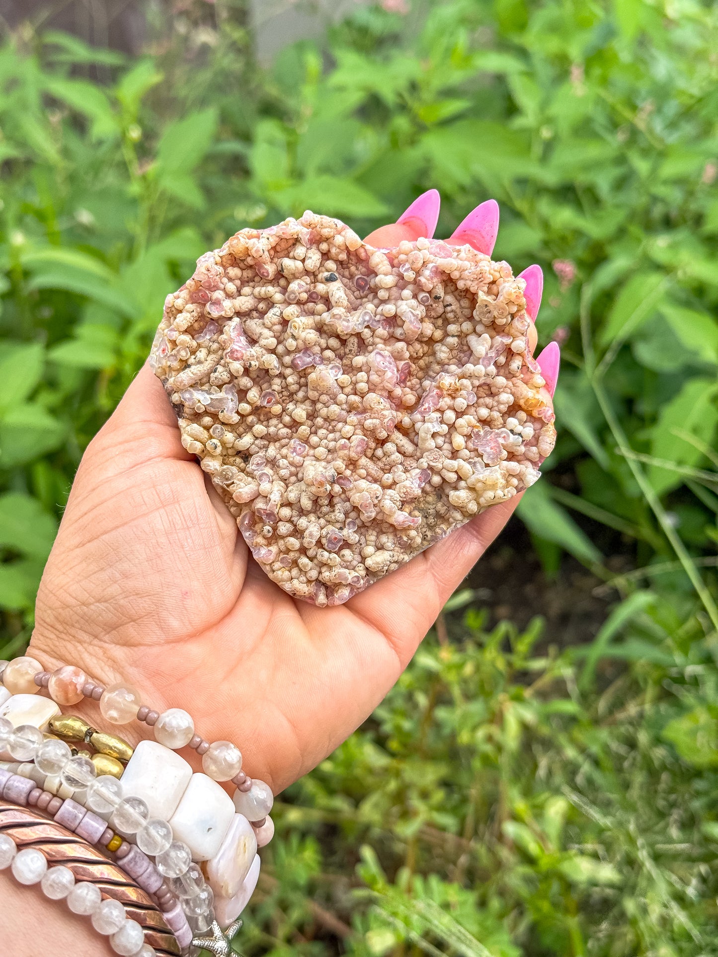 Rare Pink Chalcedony + Bumblebee Jasper Botryoidal Specimen — Indonesia