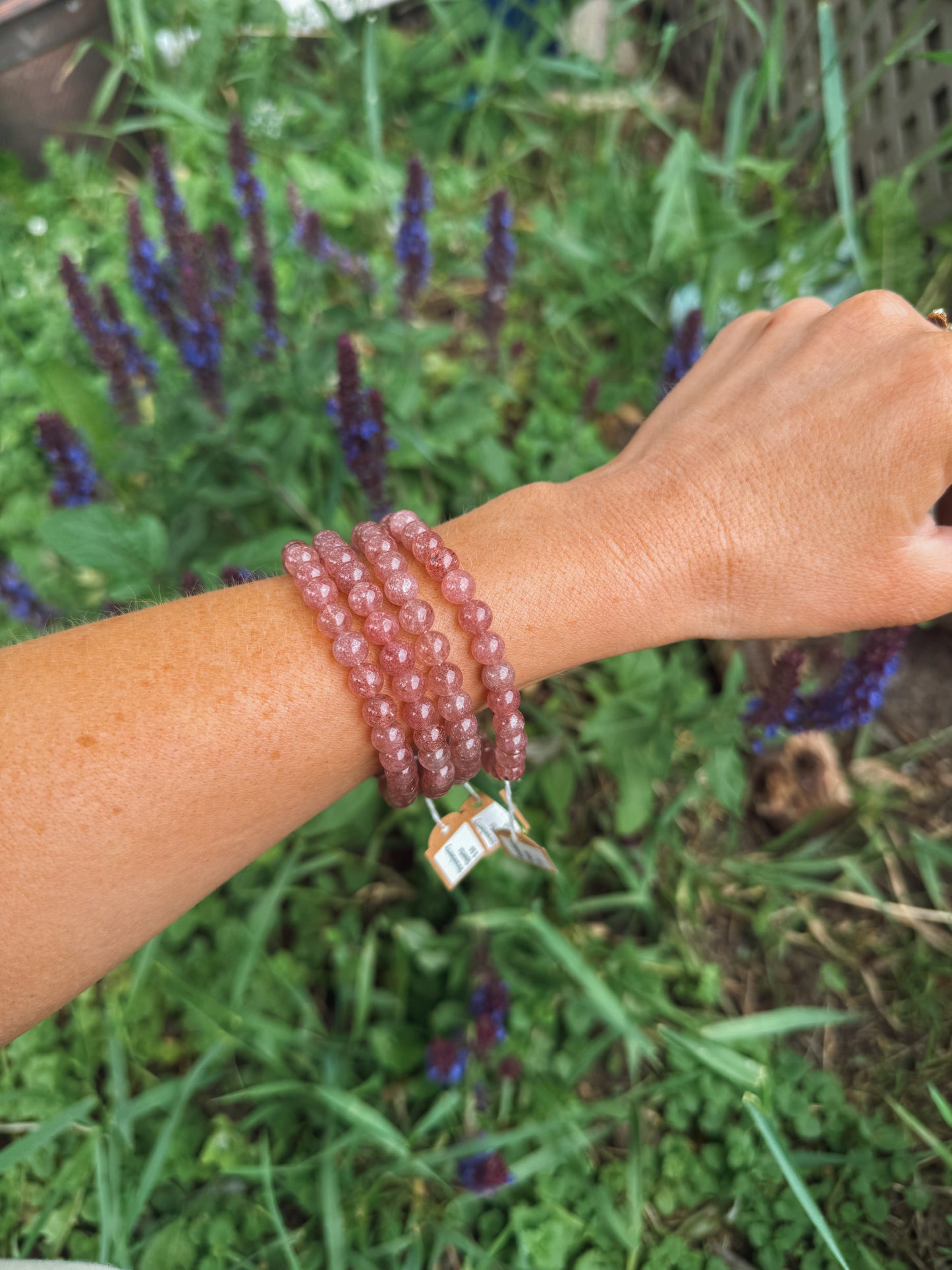 Strawberry Quartz bracelet 6mm