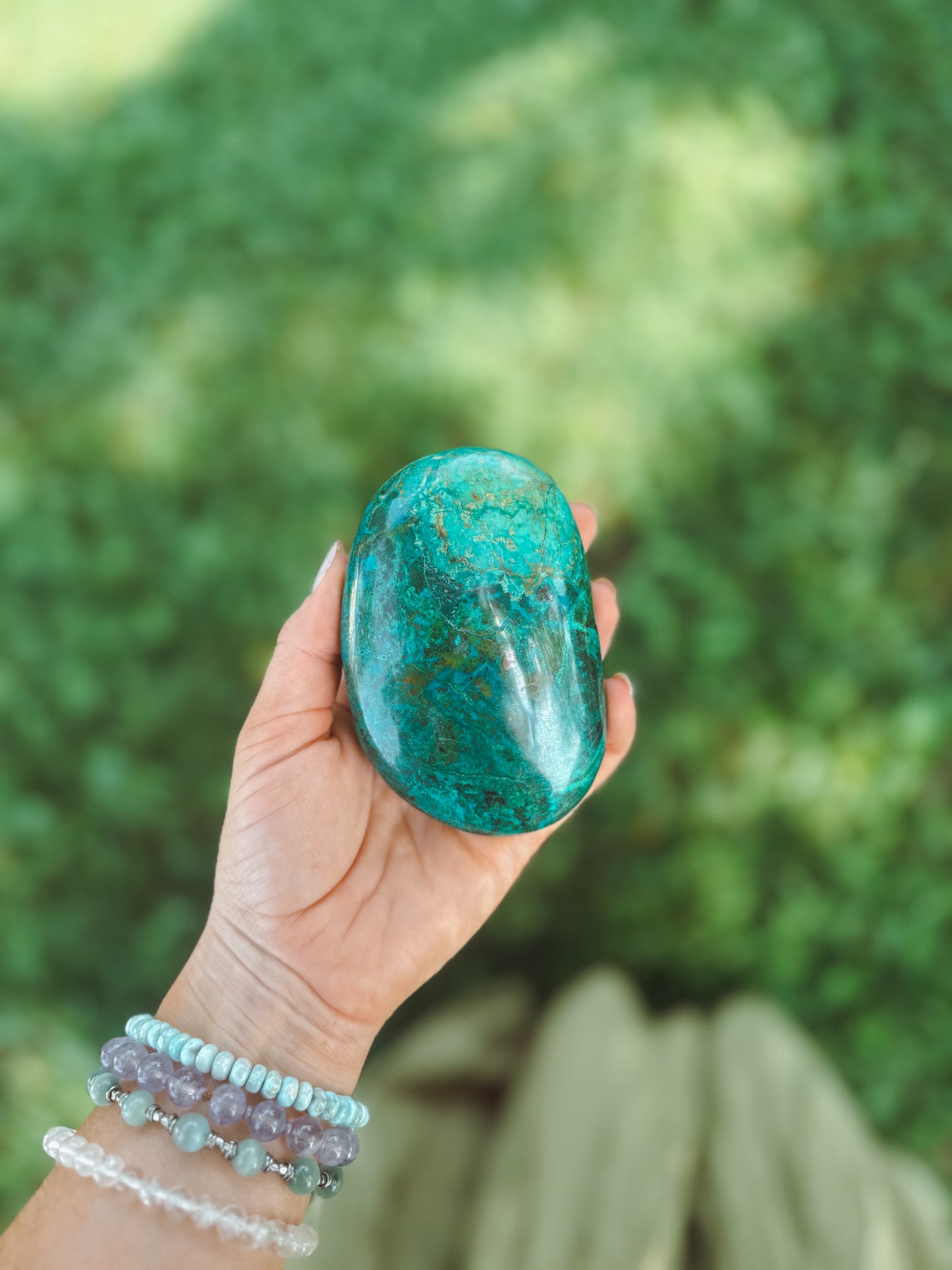 Chrysocolla Palm Stone