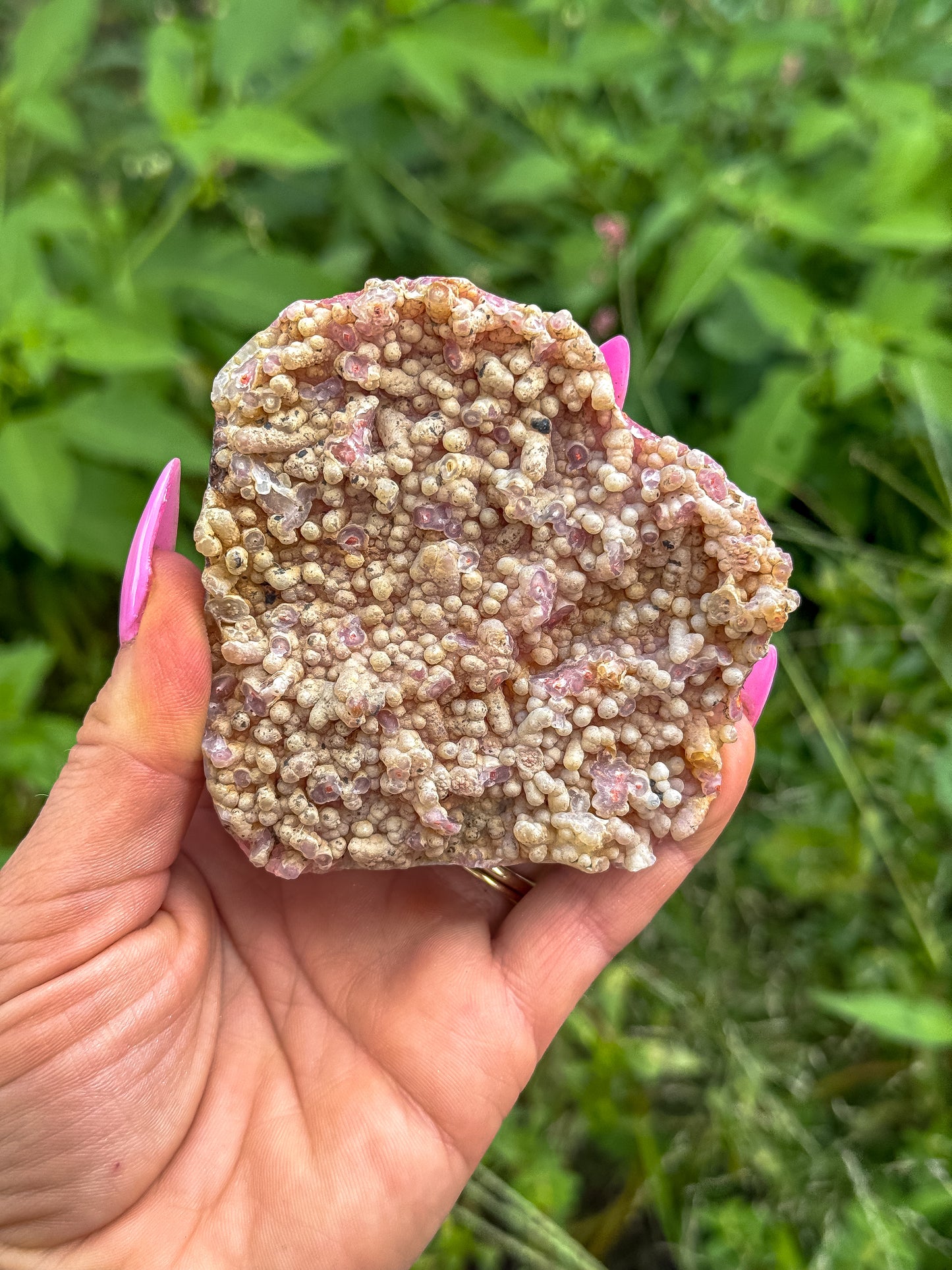 Rare Pink Chalcedony + Bumblebee Jasper Botryoidal Specimen — Indonesia
