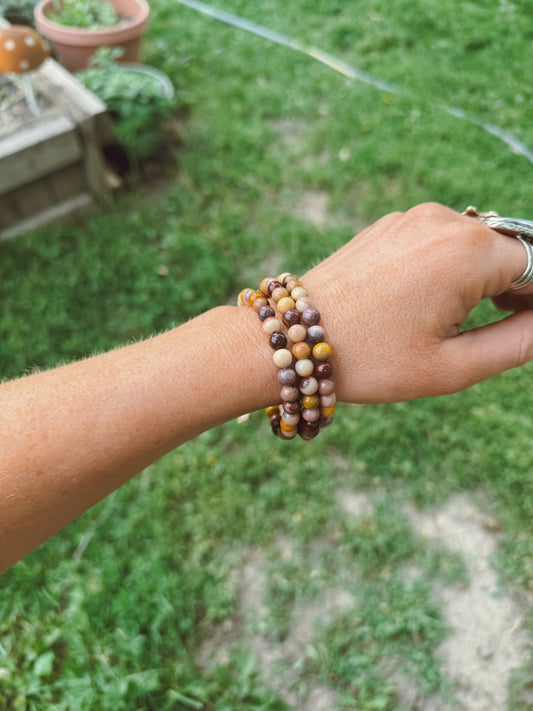 Mookaite Jasper Stretch Bracelet – 6mm Beads