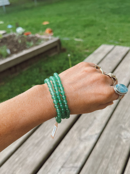 Green Aventurine Stretch Bracelet – 6mm Beads