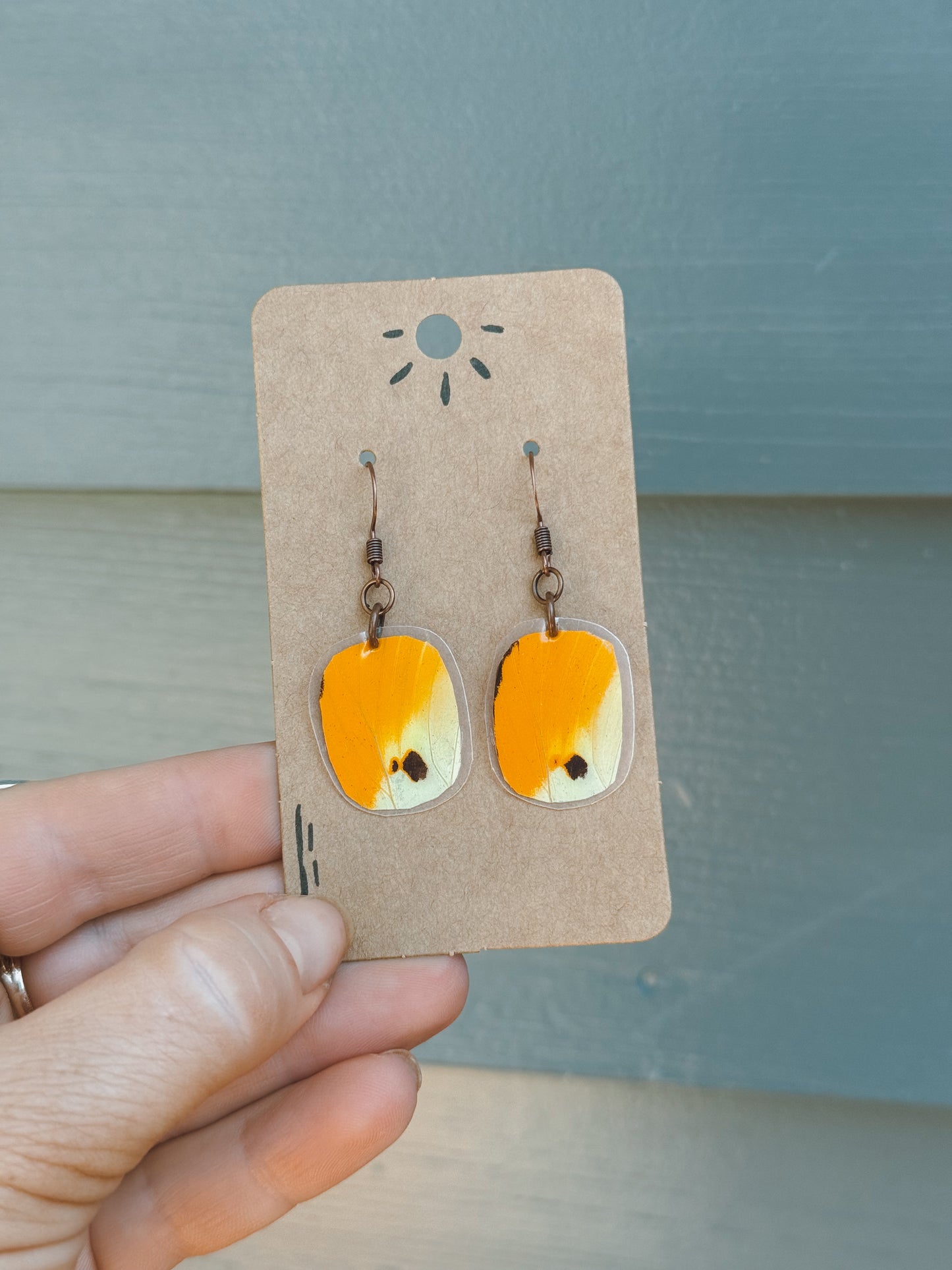 Golden Moth Wing Earrings – Antique Copper