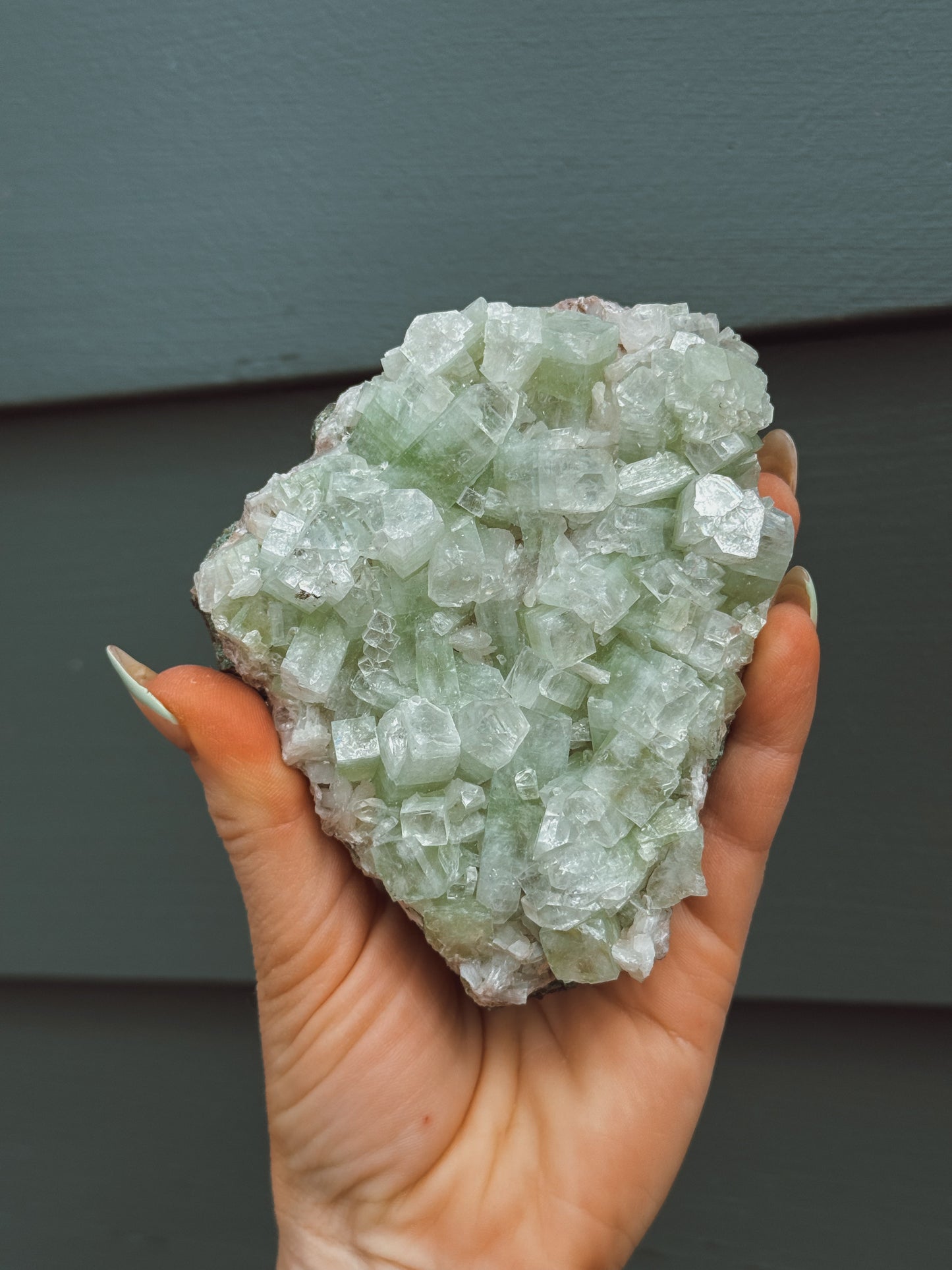 Green Apophyllite cluster