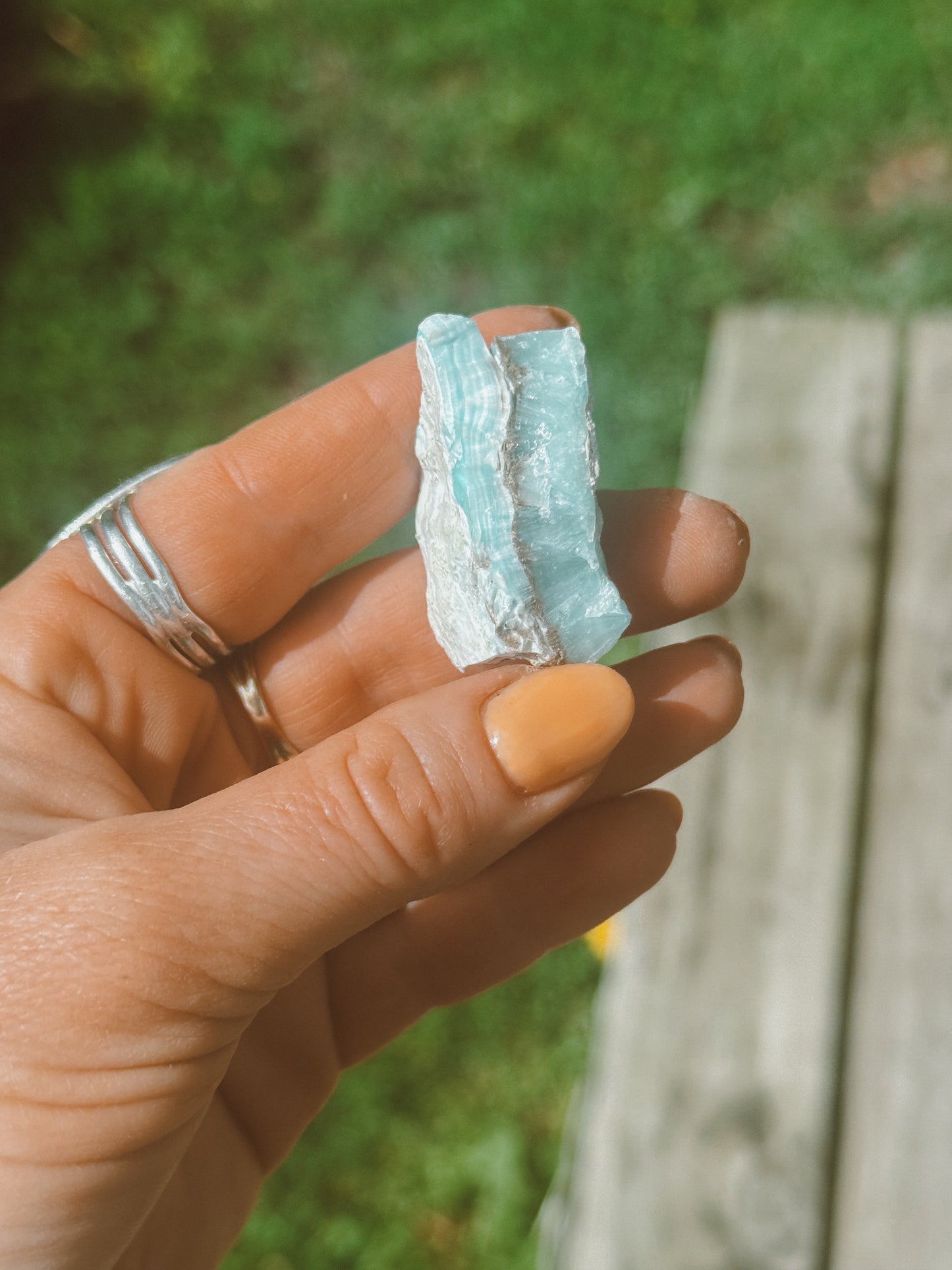 Blue Aragonite from China