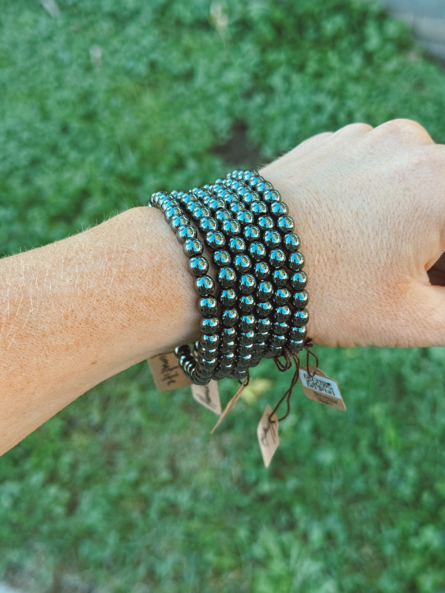 Hematite Stretch Bracelet – 6mm Beads