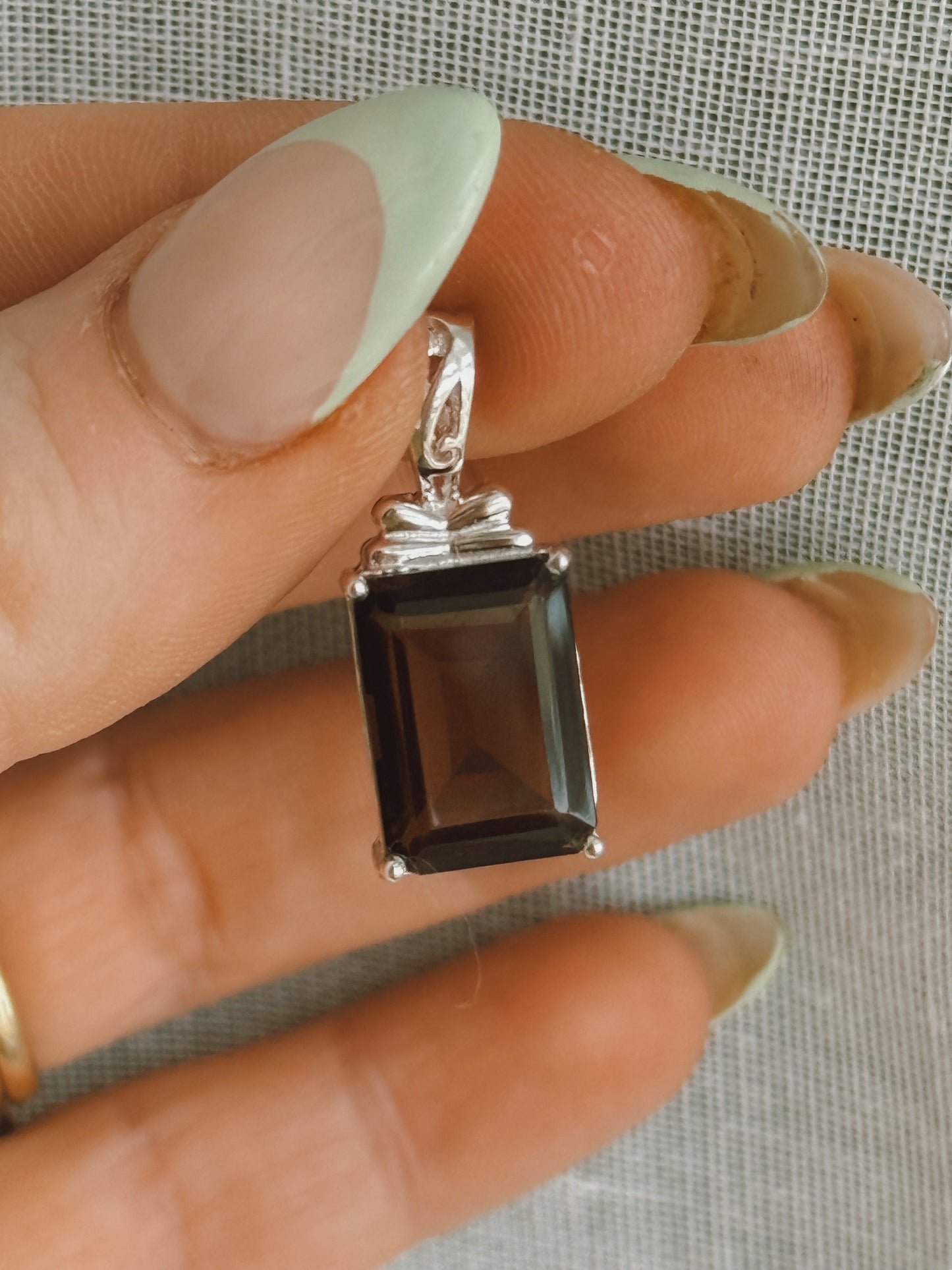Smoky Quartz Sterling Silver pendant