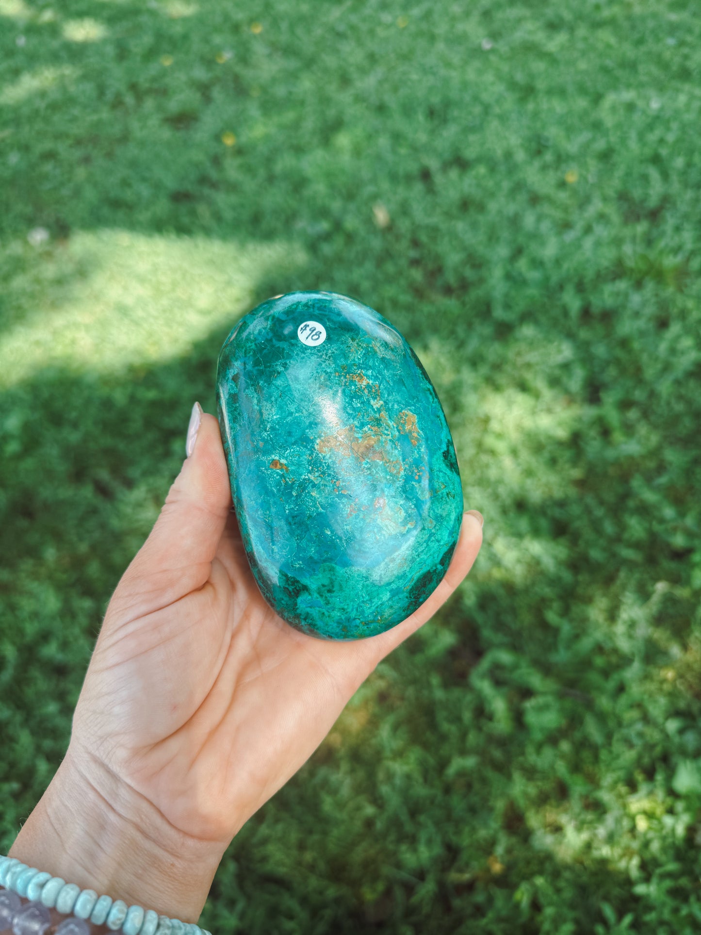 Chrysocolla Palm Stone
