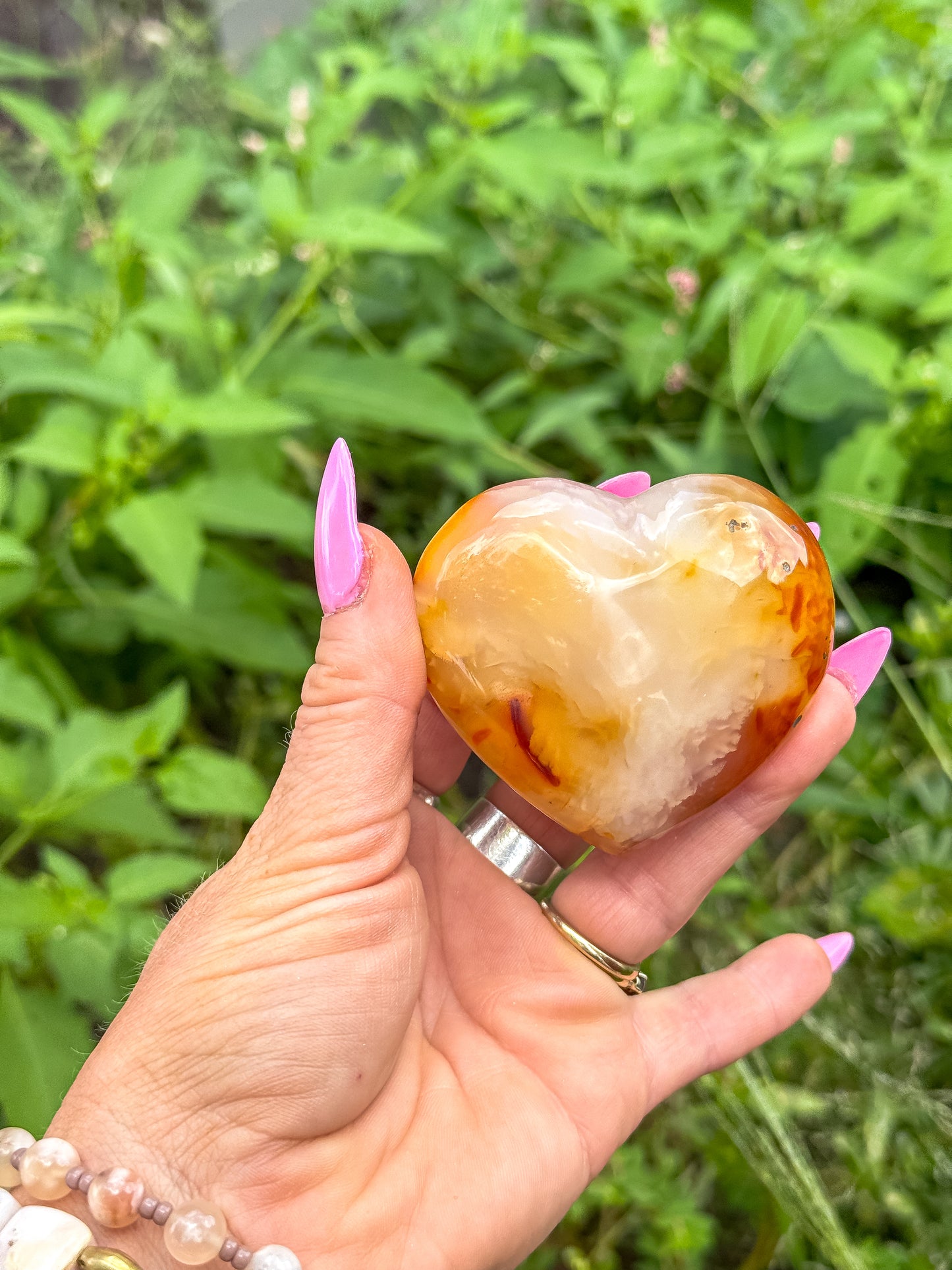 Carnelian Gemstone Heart
