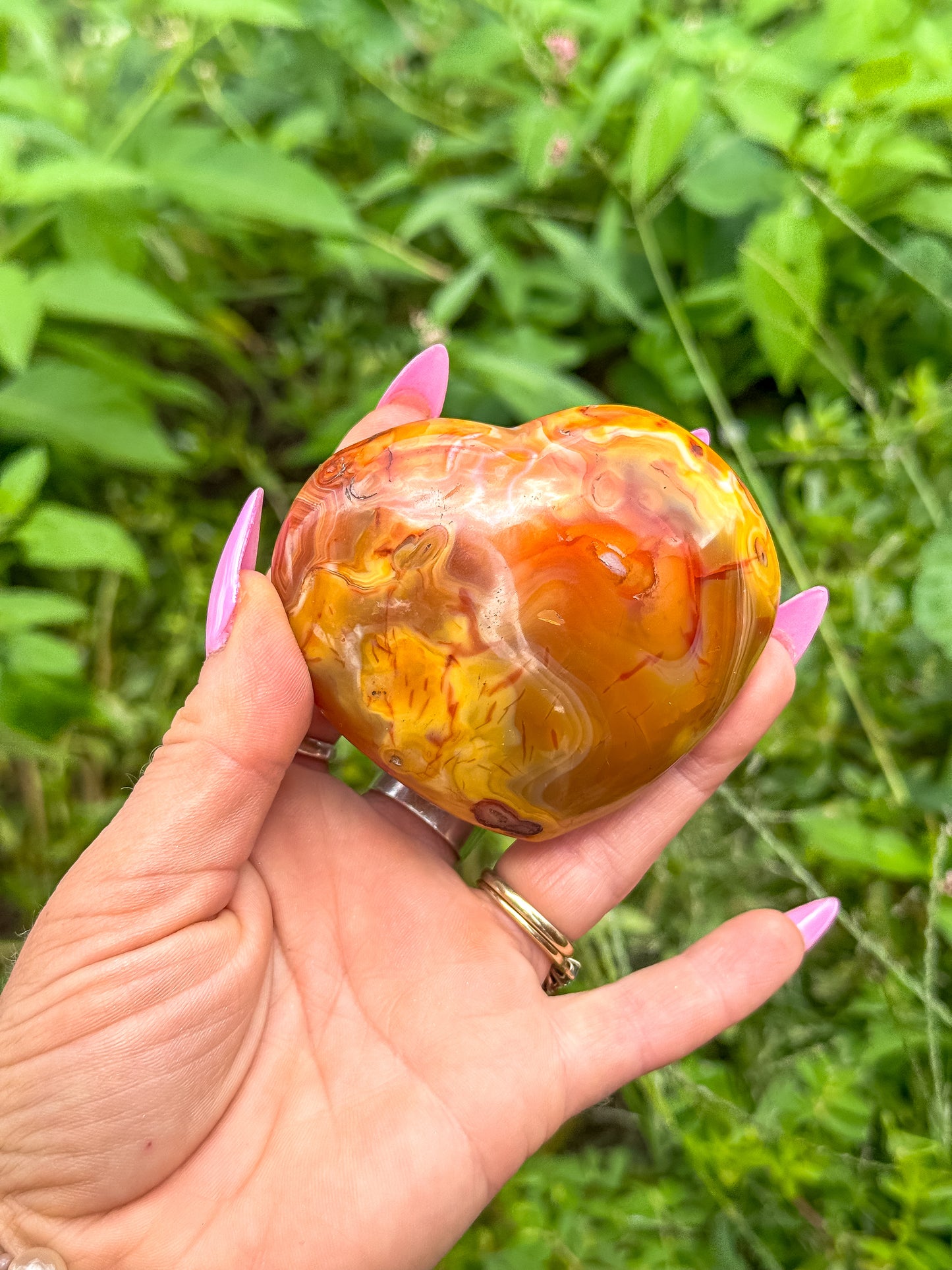 Carnelian Gemstone Heart