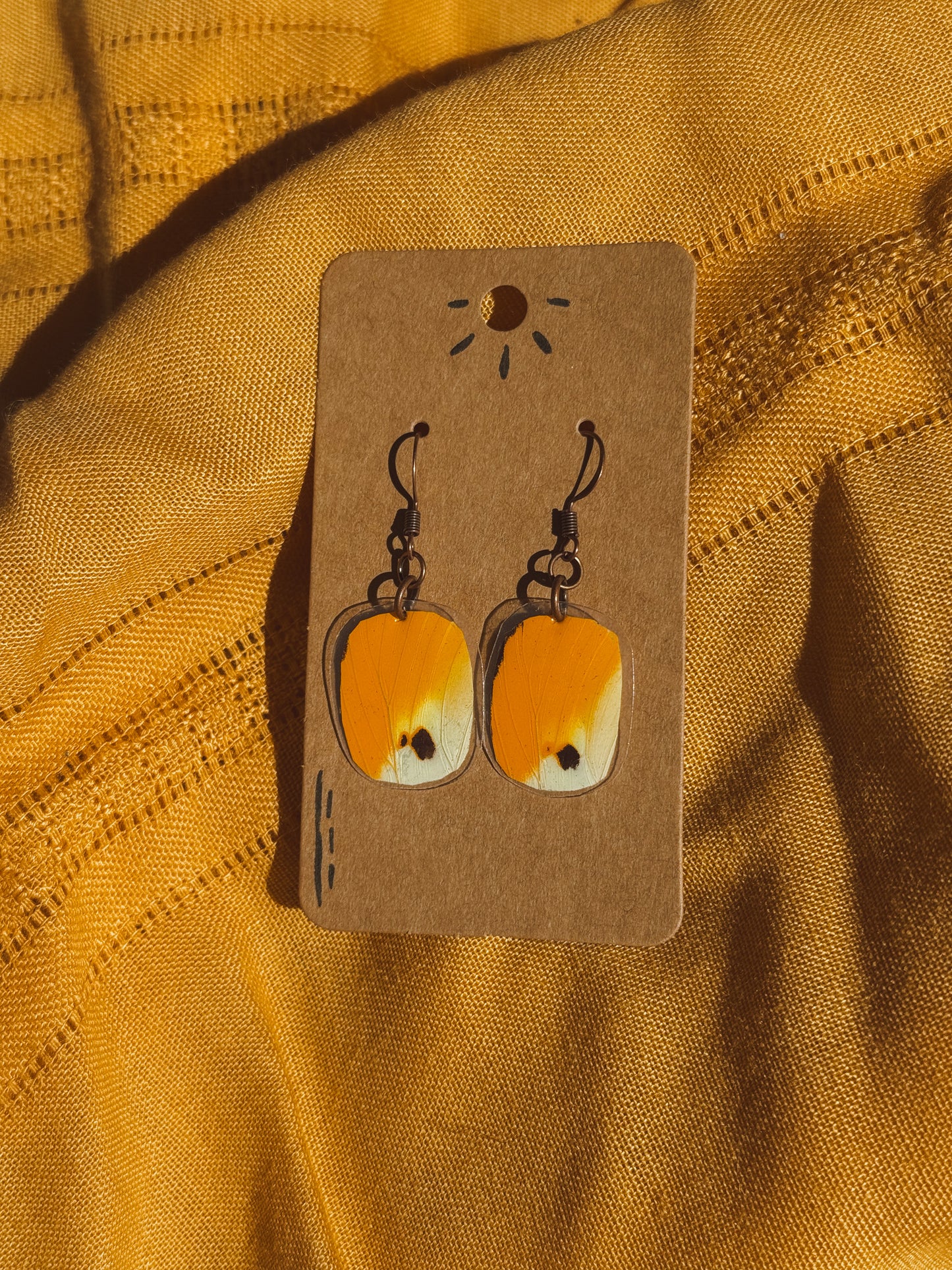 Golden Moth Wing Earrings – Antique Copper