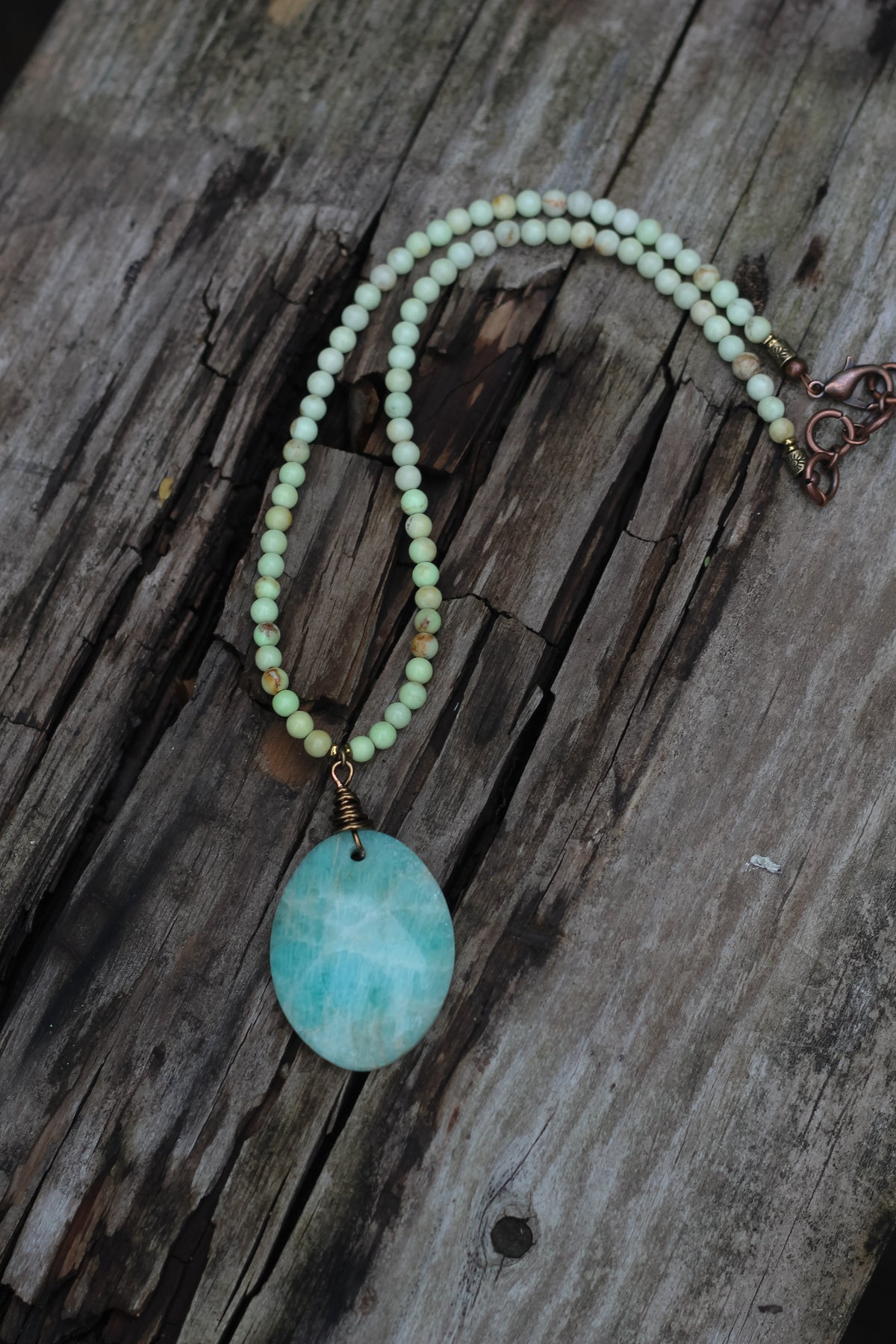 Amazonite & Lemon Chrysoprase Necklace | Whispers of the Heart
