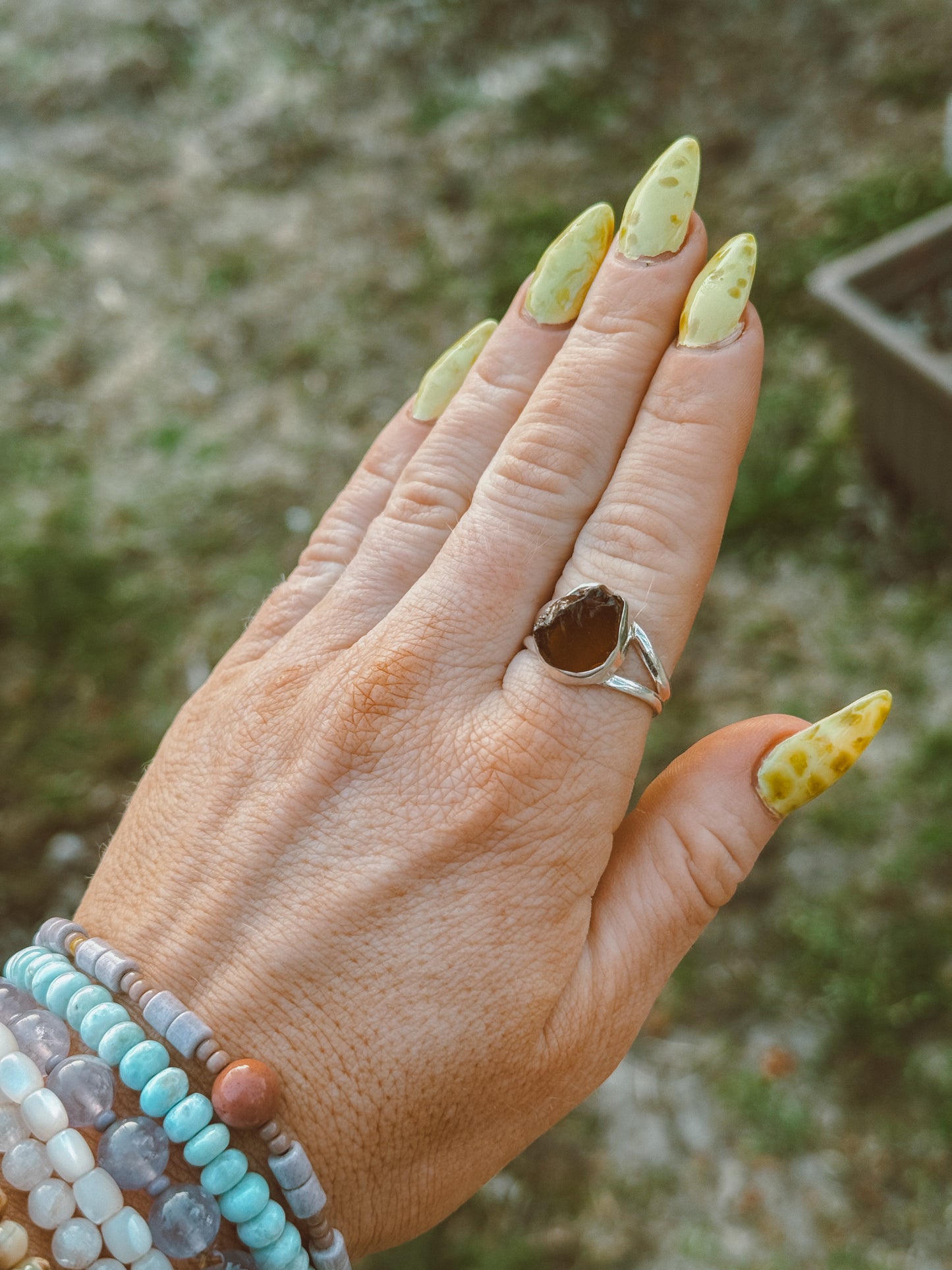 Cognac Quartz Ring size 9