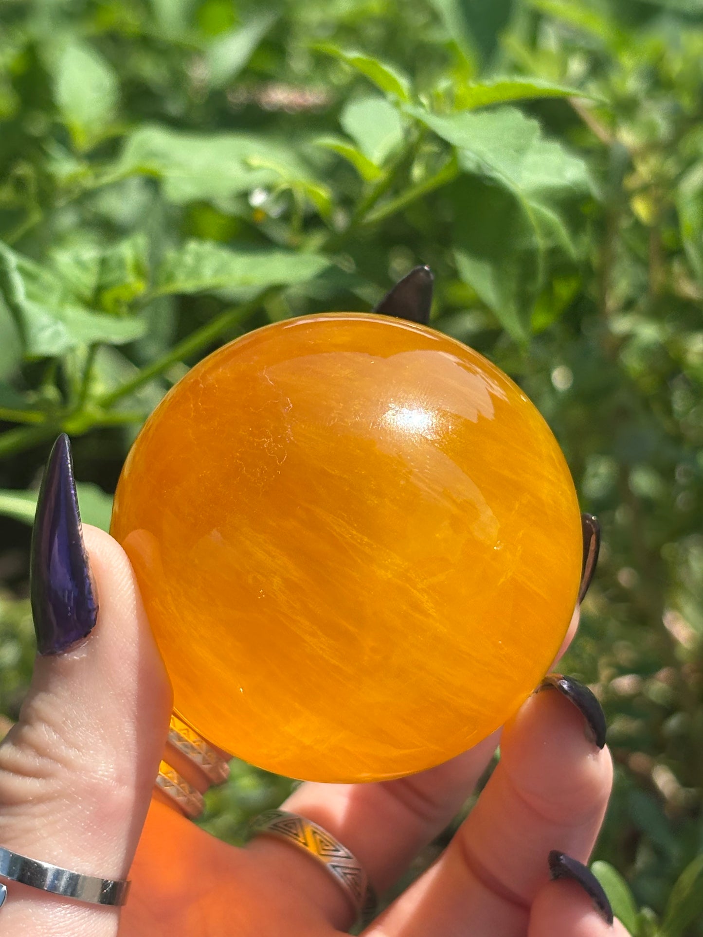 Golden Yellow Fluorite Sphere