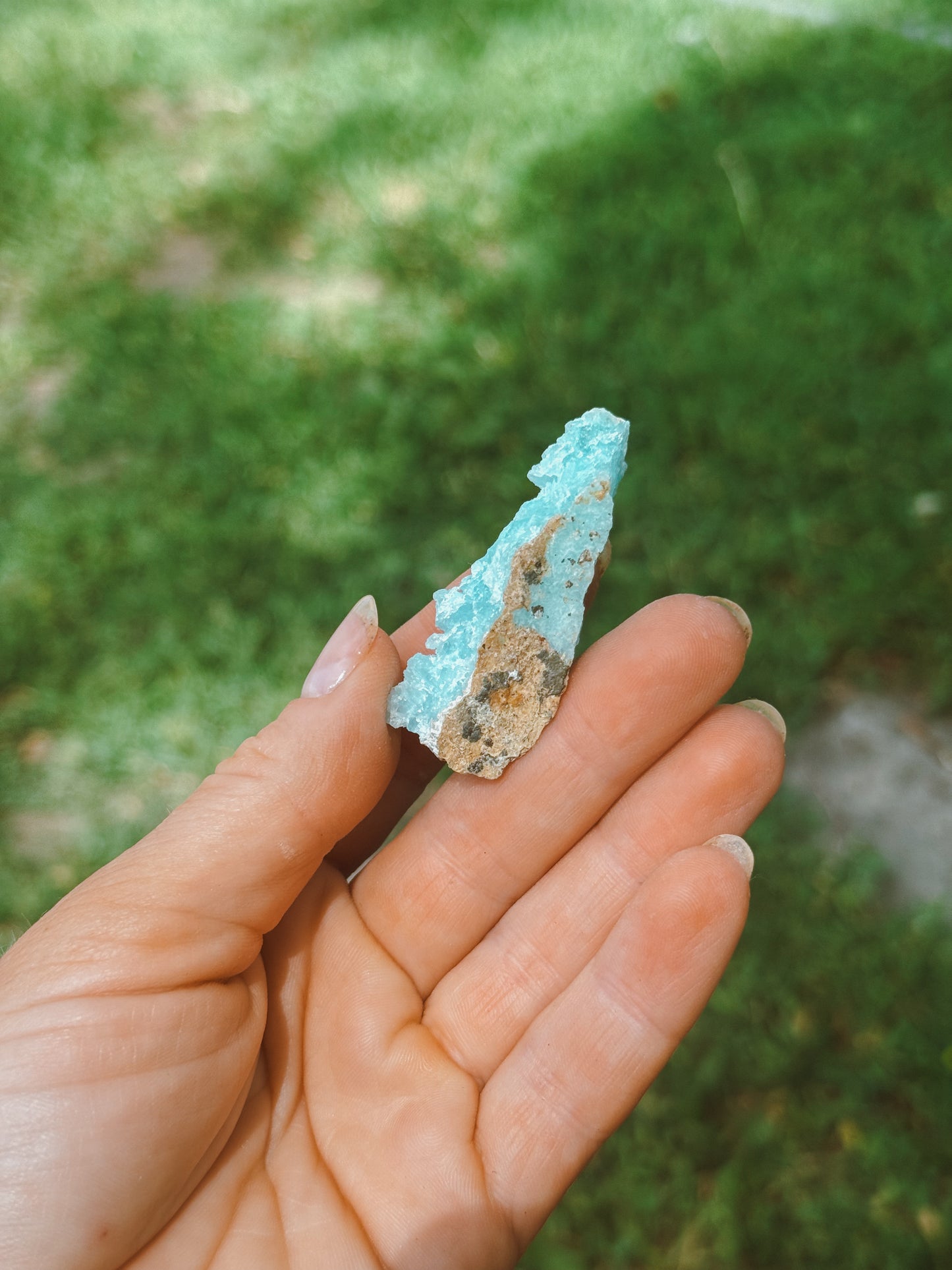 Raw Blue Aragonite from China