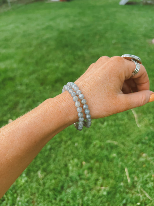 Labradorite Stretch Bracelet – 6mm Beads
