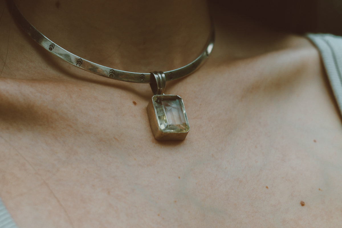 Citrine Sterling Silver Pendant | Golden Radiance