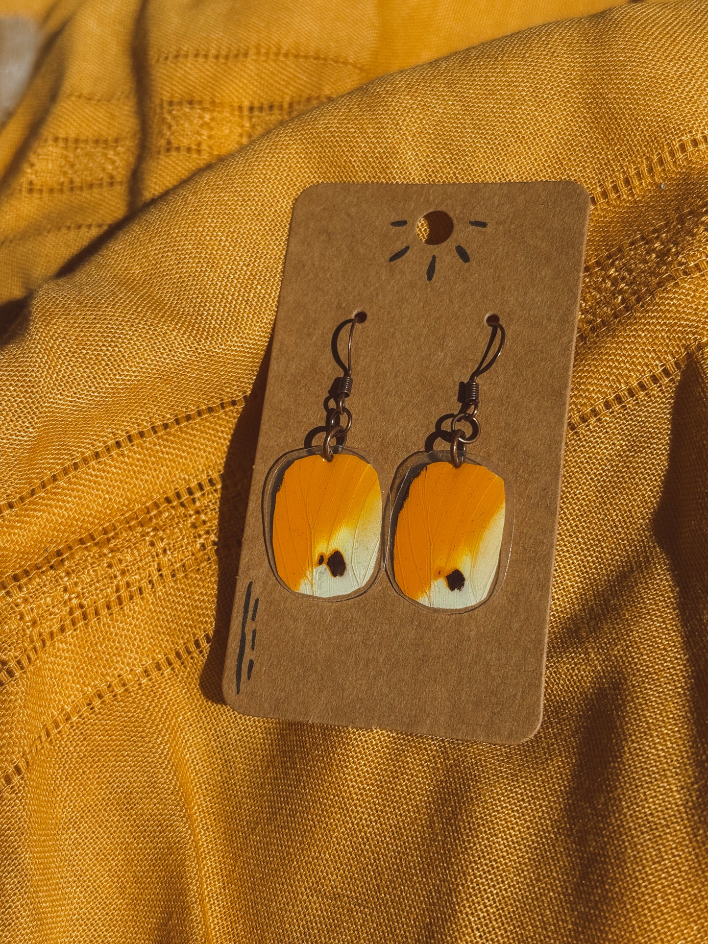 Golden Moth Wing Earrings – Antique Copper