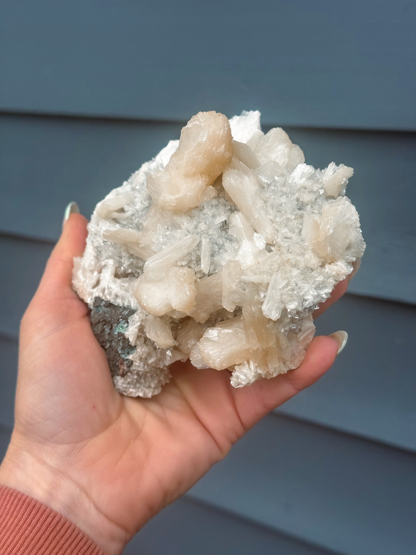 Stillbite crystal cluster from India