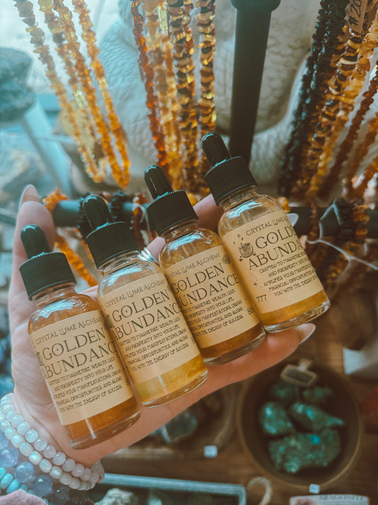 Golden Abundance Alchemy Oil – Ritual Dropper (1oz)