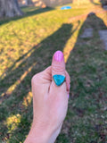 Triangle Chrysocolla Ring size 8
