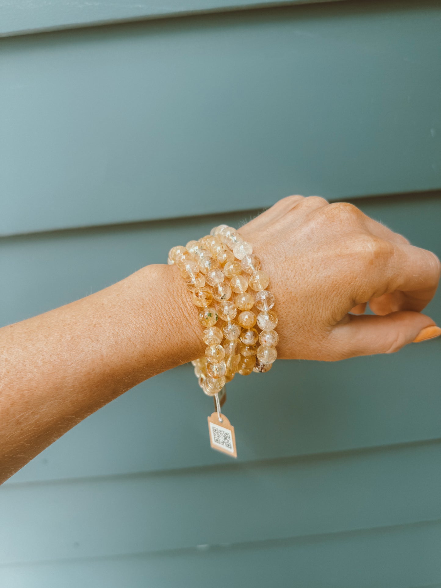 Citrine Bracelet Stretch Bracelet 8mm beads