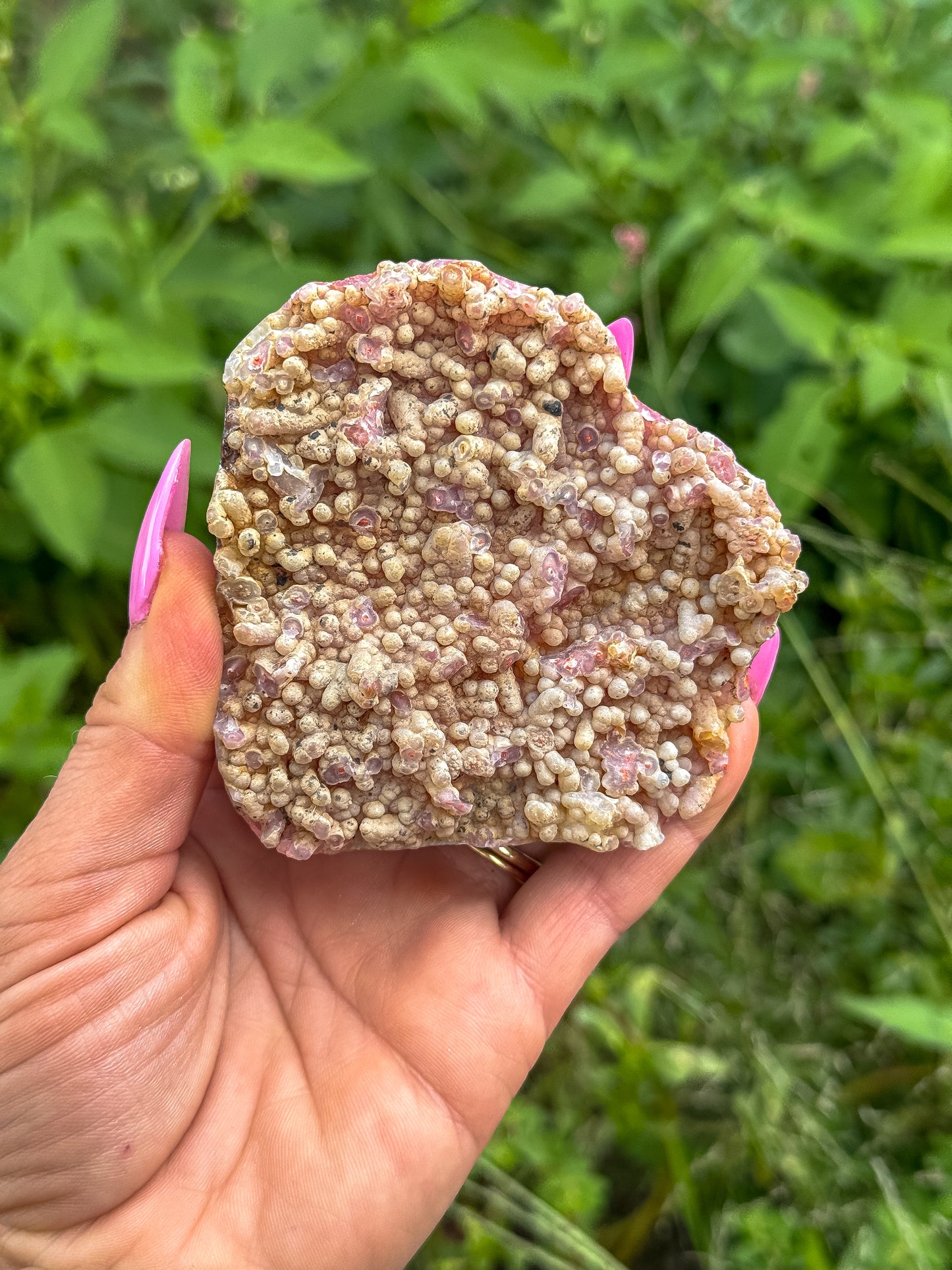 Rare Pink Chalcedony + Bumblebee Jasper Botryoidal Specimen — Indonesia