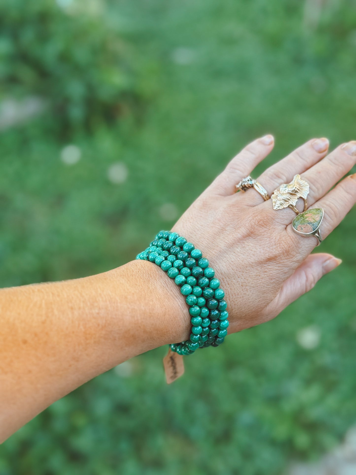 Malachite Stretch Bracelet – 8mm Beads