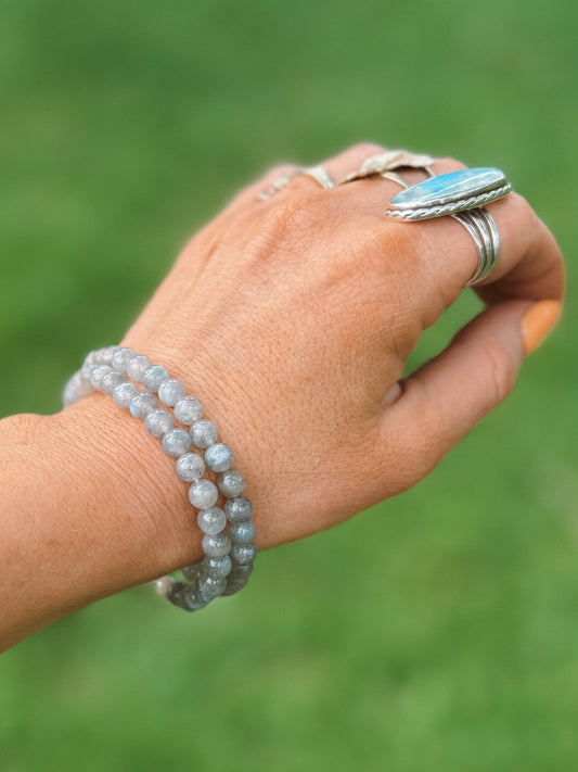 Labradorite Stretch Bracelet – 6mm Beads