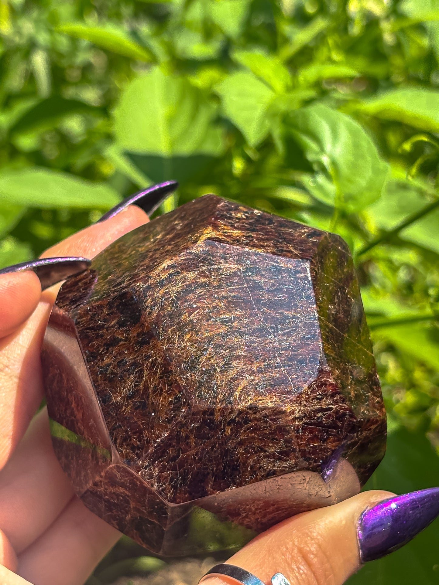 Large Polished Almandine Garnet | Faceted Collector’s Mineral Specimen
