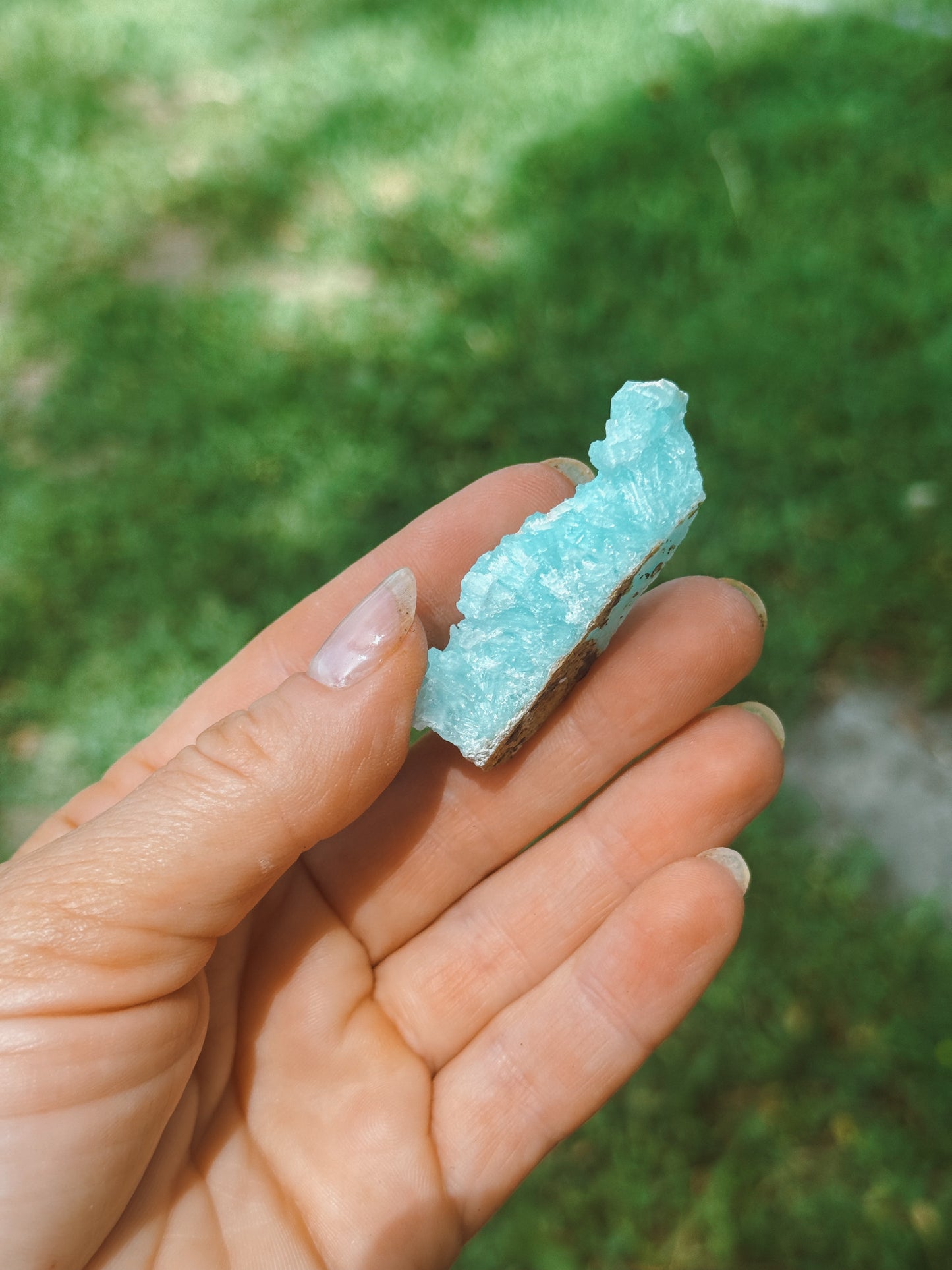 Raw Blue Aragonite from China