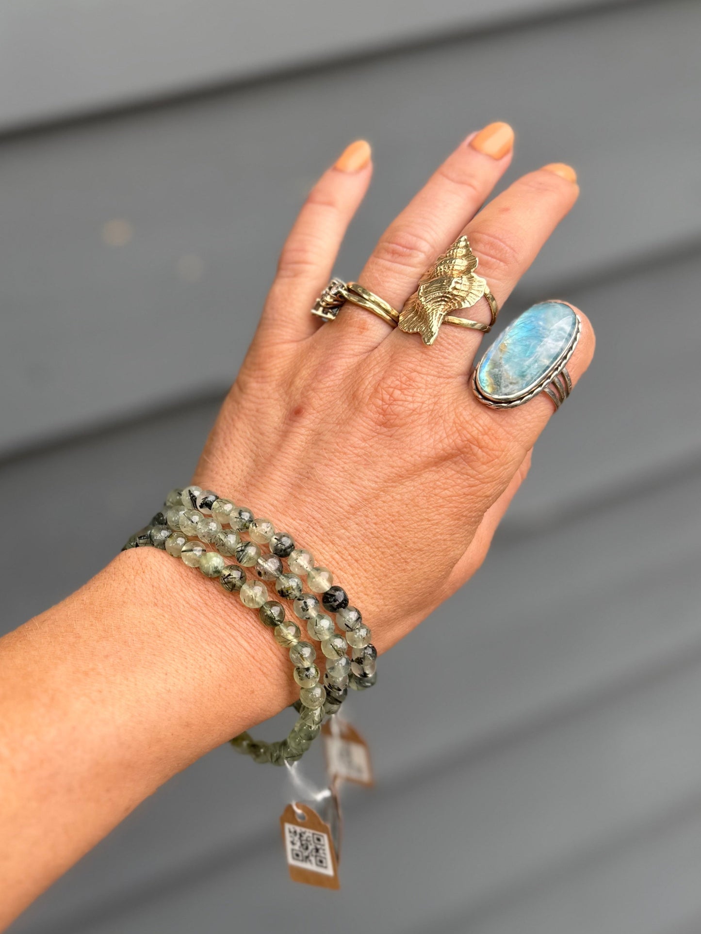 Prehnite Epidote bracelet