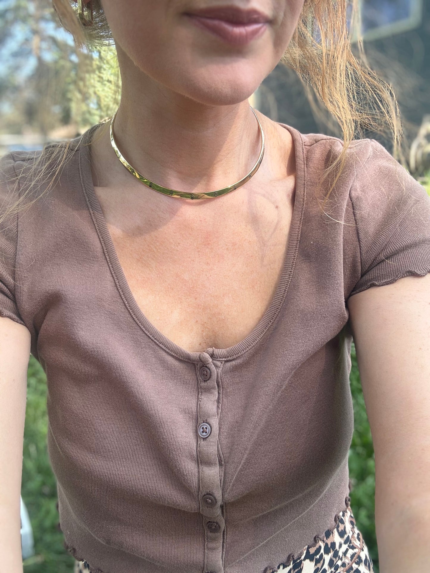 Brass Choker Necklace