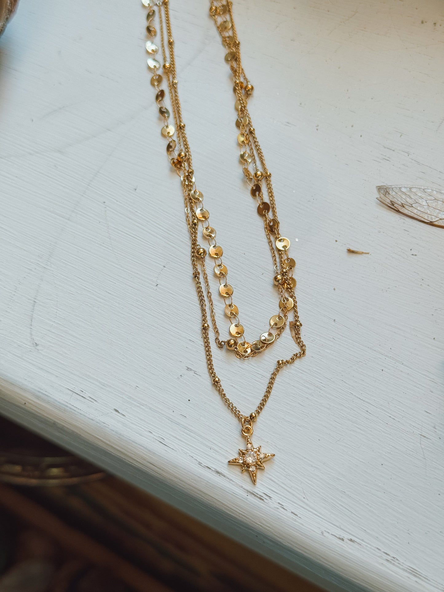 Triple Gold Plated Chain Layered Necklace – 18k Gold Plated Stainless Steel