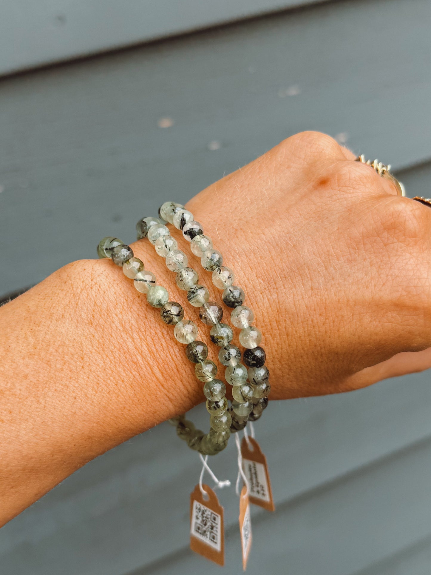 Prehnite Epidote bracelet